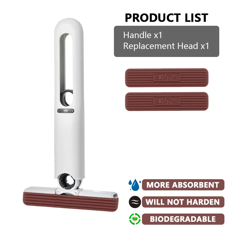 Mini mop, super chłonny z wyciskaczem przyda się w kuchni, łazience jaki i całym domu