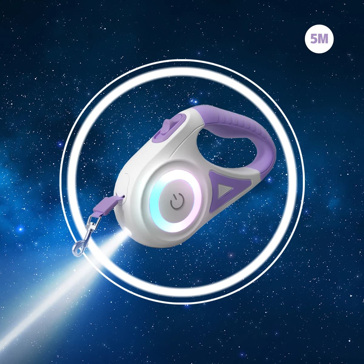 Samozwijająca smycz z LED 3/5m dla zwierząt 🐾