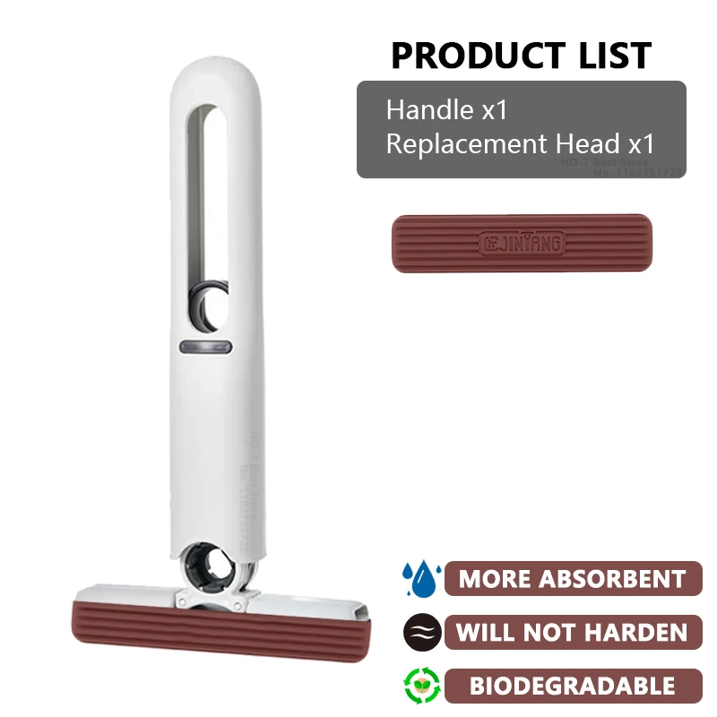 Mini mop, super chłonny z wyciskaczem przyda się w kuchni, łazience jaki i całym domu