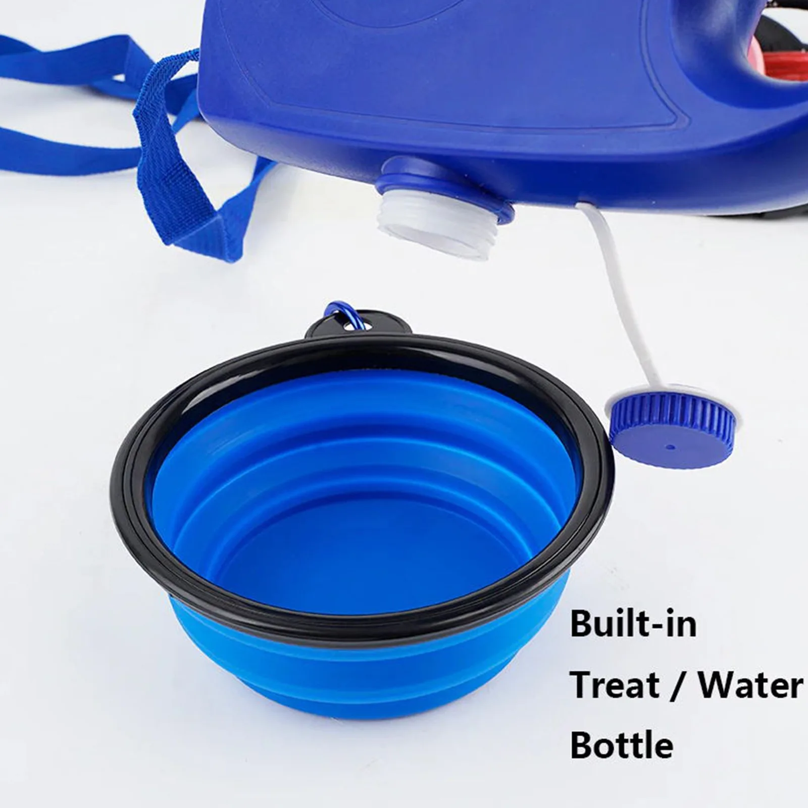 Odblaskowa smycz 3w1 z bidonem i kubkiem 🦮