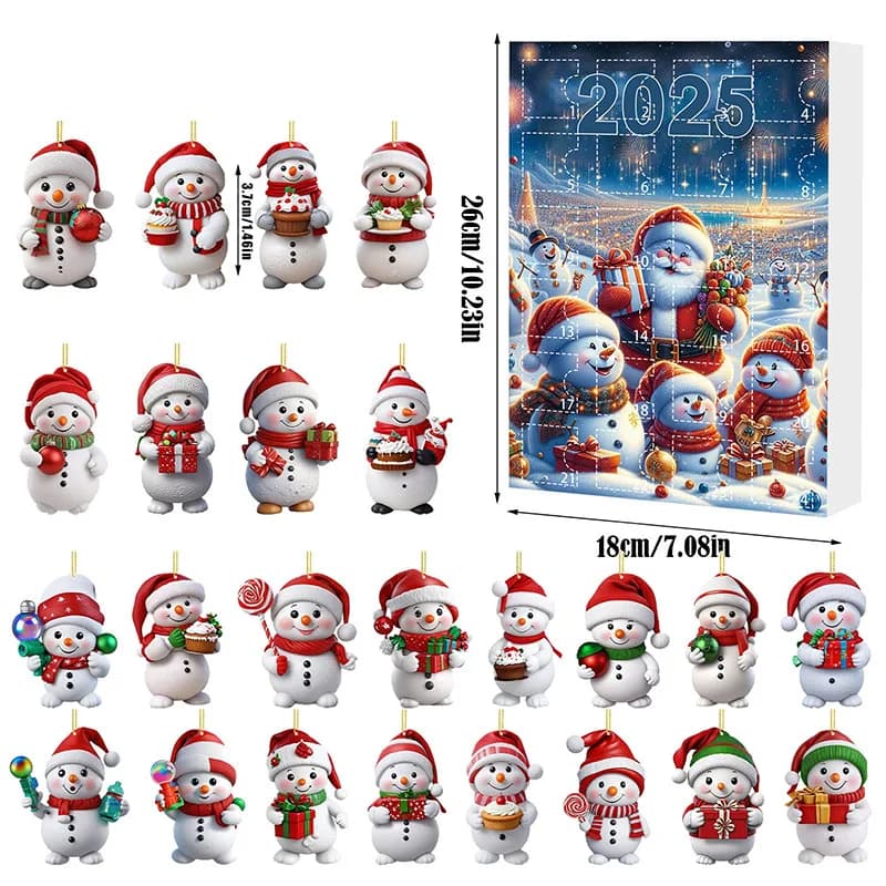 Kalendarz Adwentowy Świąteczny Bałwanek, Świąteczne Kotki z 24 Prezentami 🎄