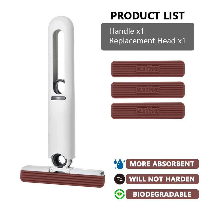 Mini mop, super chłonny z wyciskaczem przyda się w kuchni, łazience jaki i całym domu