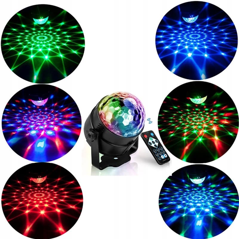 KULA DYSKOTEKOWA Projektor LED DISCO RGB IMPREZOWY